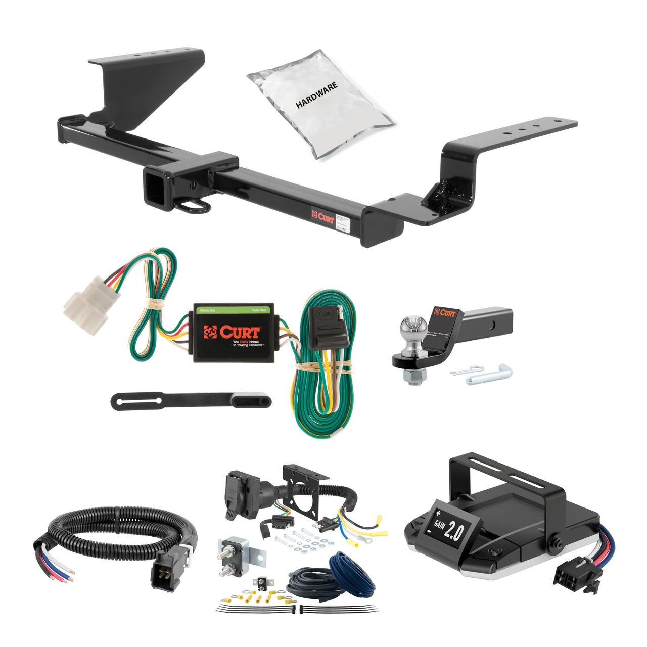 02-06 HONDA CR-V 1.25 CURT Trailer Hitch + Assure Proportional Brake Controller Kit HBCW1356 thumbnail 0