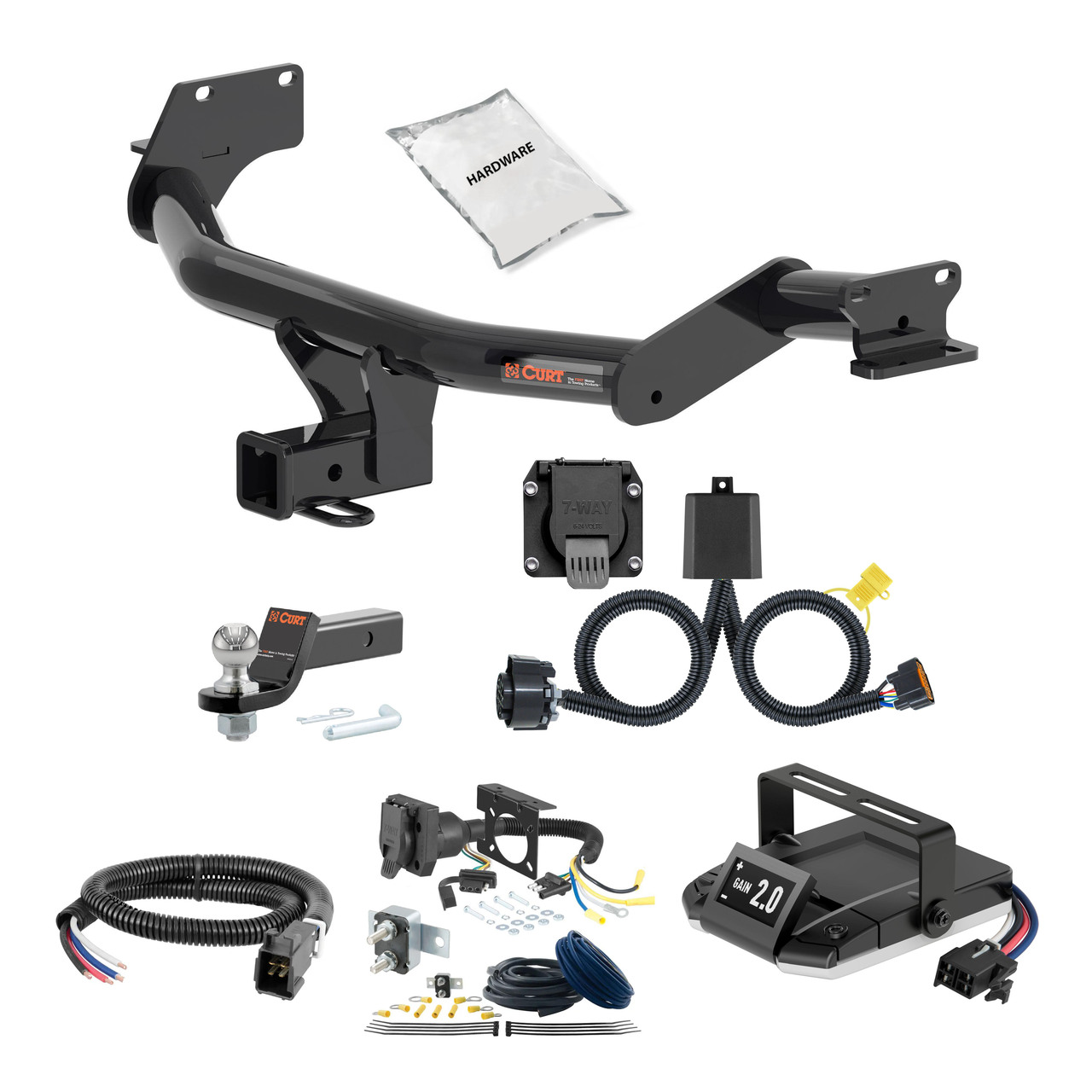20-24 Hyundai Palisade 2 CURT Trailer Hitch + Assure Proportional Brake Controller Kit HBCW1432 thumbnail 0