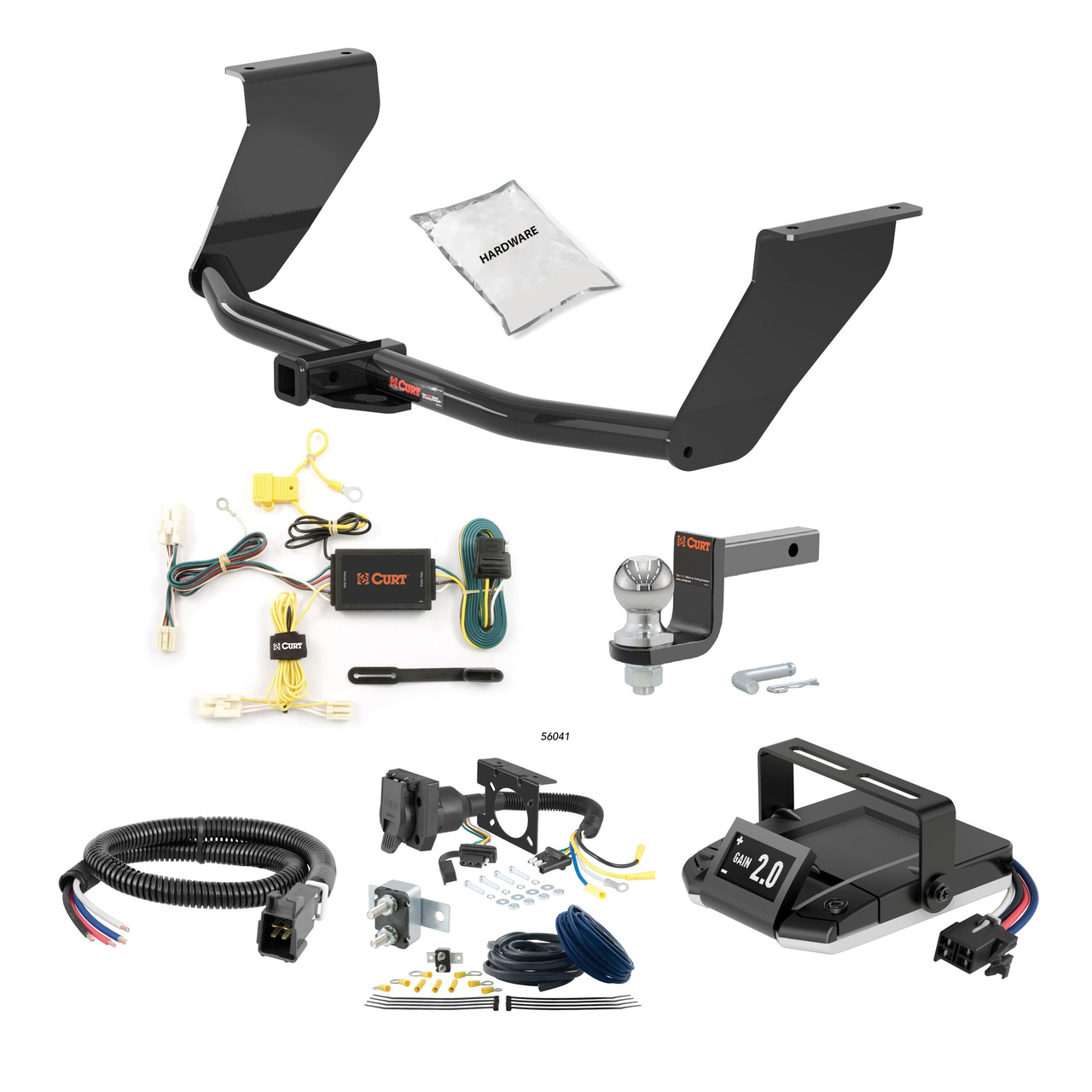 09-16 Hyundai Genesis Excluding 5.0 1.25 CURT Trailer Hitch + Assure Proportional Brake Controller Kit HBCW1418 thumbnail 0
