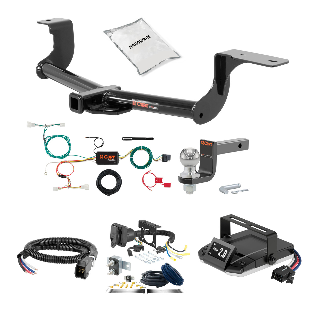 23-25 HONDA HR-V 1.25 CURT Trailer Hitch + Assure Proportional Brake Controller Kit HBCW1367 thumbnail 0