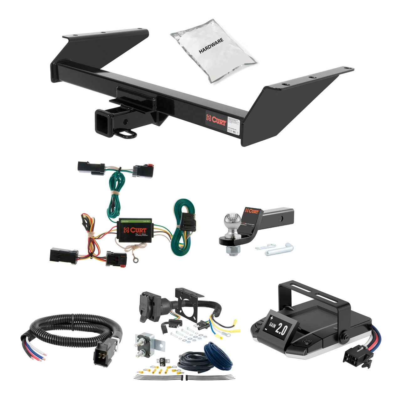 08-12 JEEP Liberty 2 CURT Trailer Hitch + Assure Proportional Brake Controller Kit HBCW1565 thumbnail 0