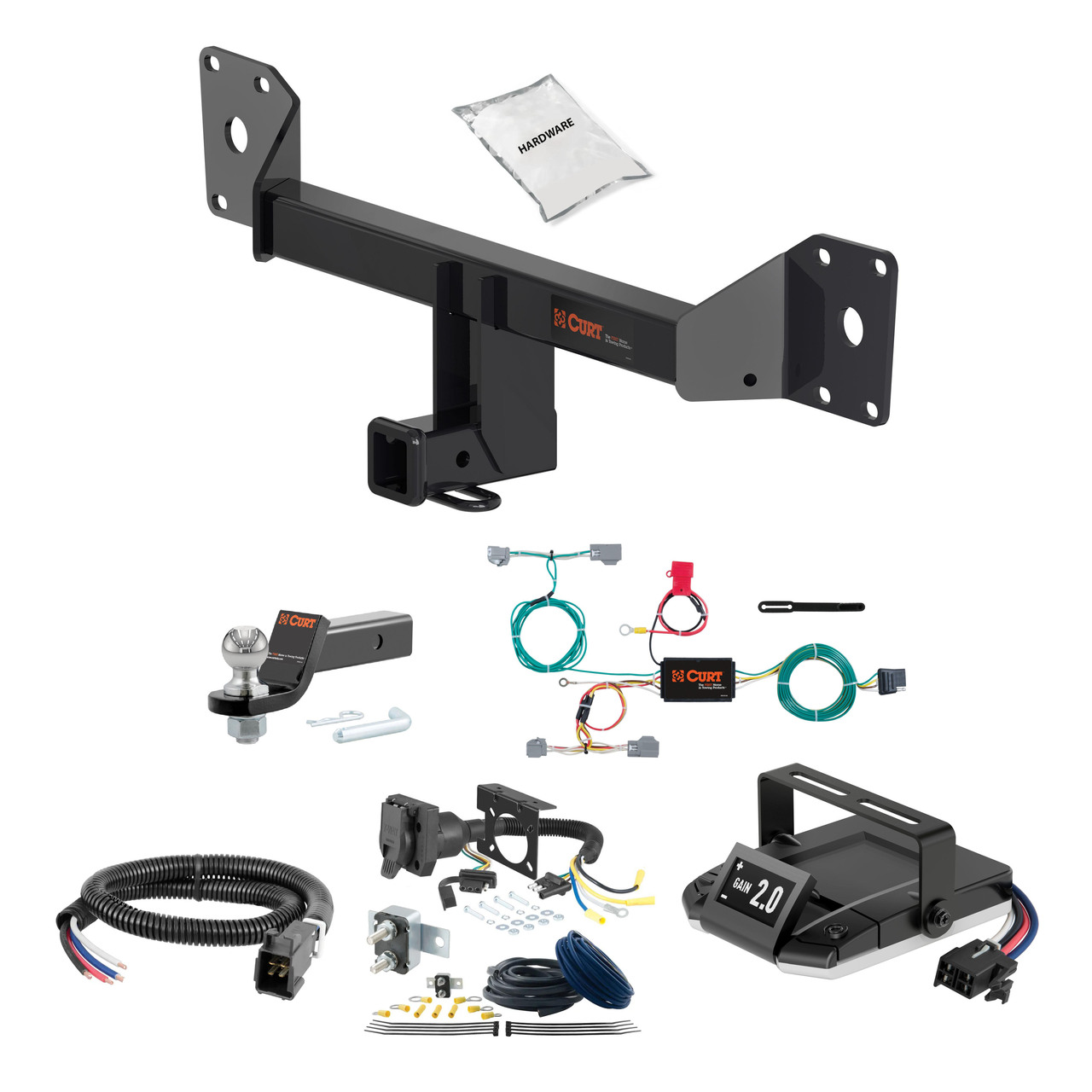 07-14 Volvo S80  1.25 CURT Trailer Hitch + Assure Proportional Brake Controller Kit HBCW2545 thumbnail 0