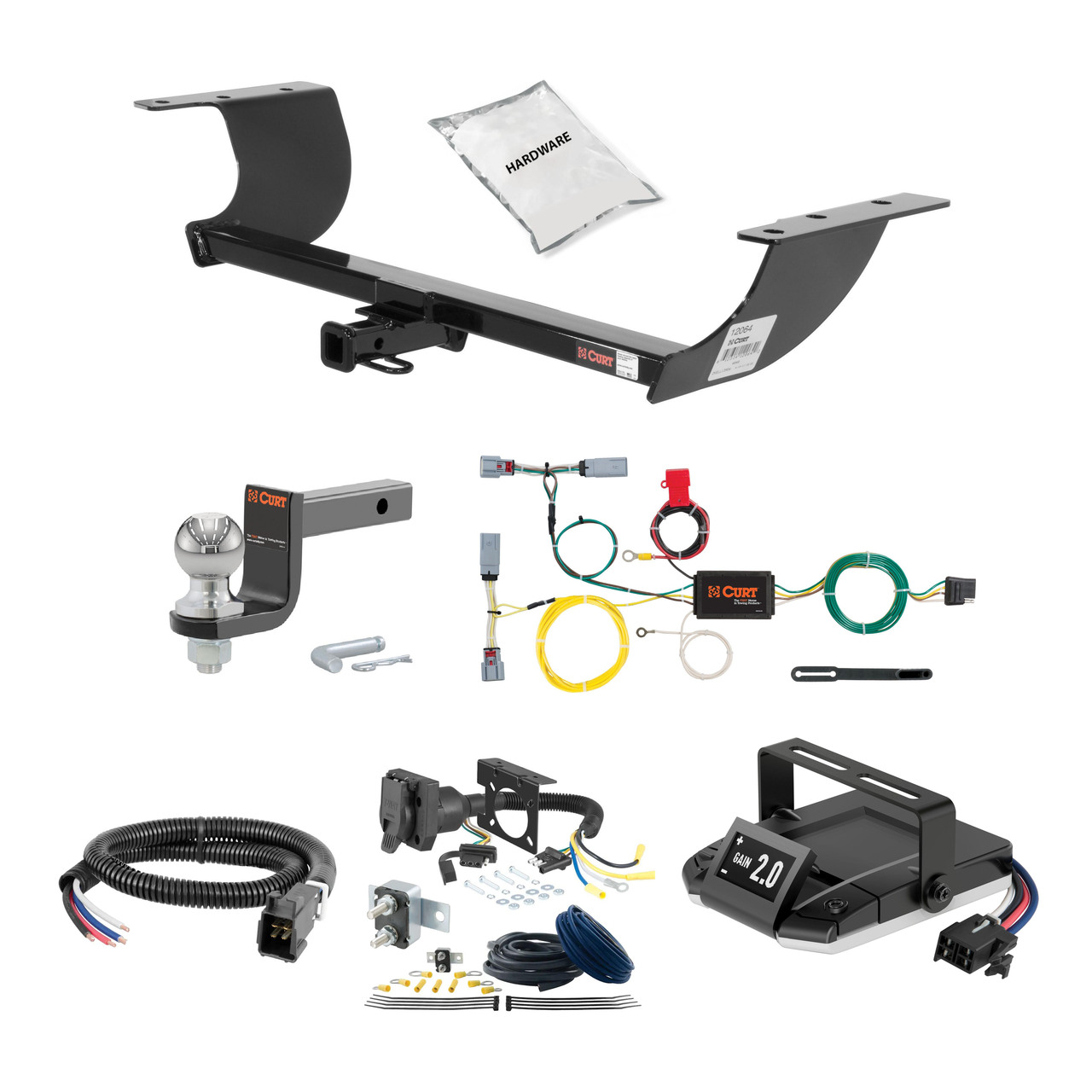 05-10 Chrysler 300 2 CURT Trailer Hitch + Assure Proportional Brake Controller Kit HBCW628 thumbnail 0