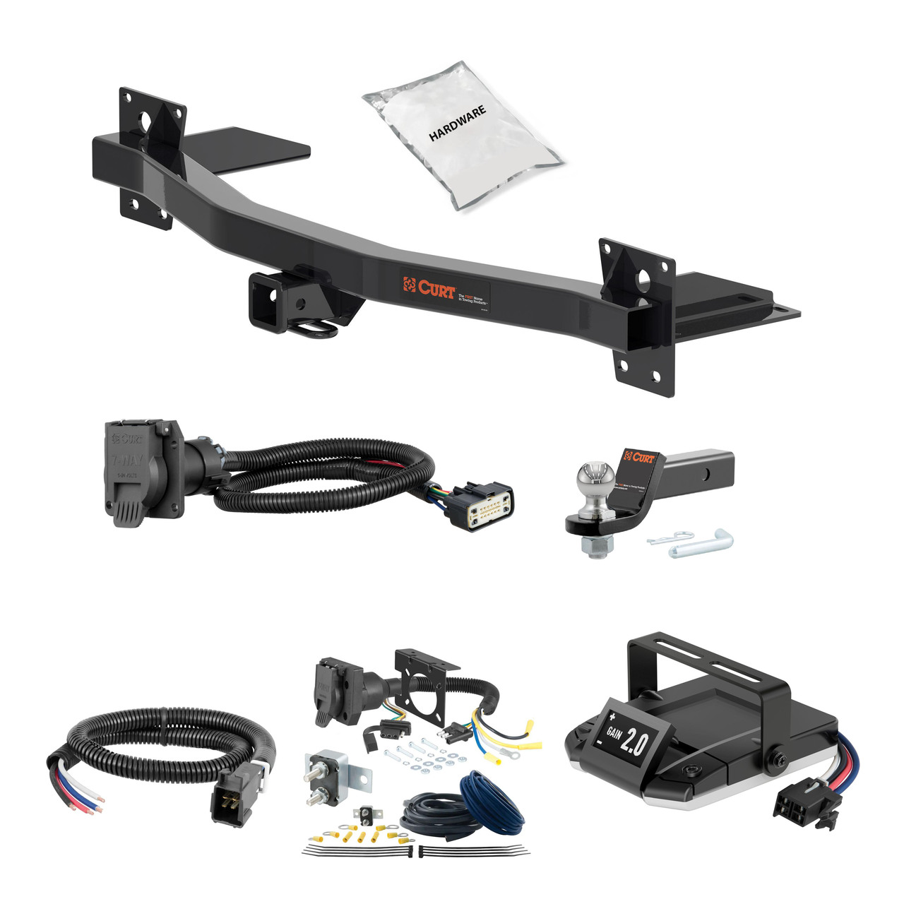 09-17 Chevrolet Traverse 2 CURT Trailer Hitch + Assure Proportional Brake Controller Kit HBCW612 thumbnail 0