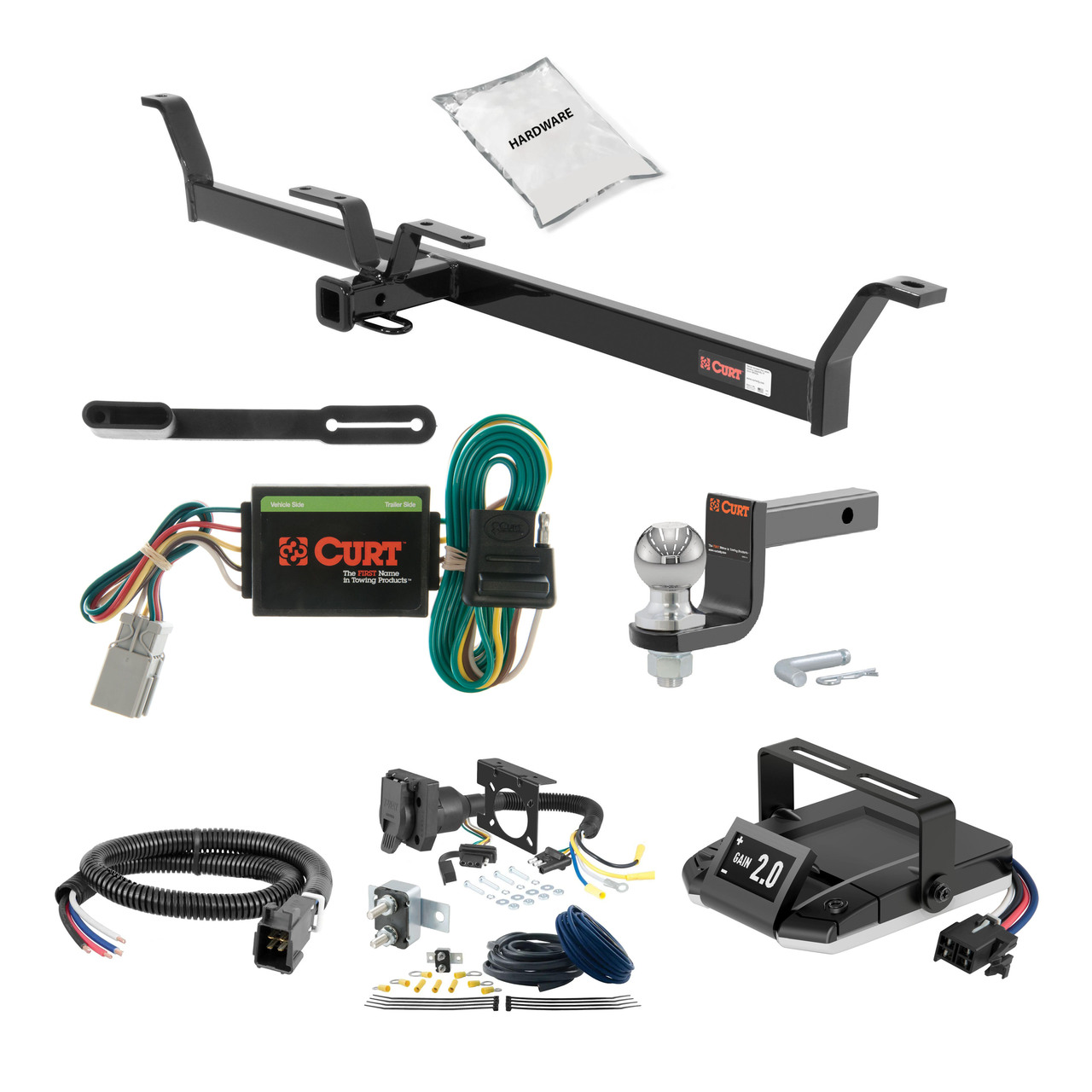 07-08 ISUZU I-370  2 CURT Trailer Hitch + Assure Proportional Brake Controller Kit HBCW1515 thumbnail 0