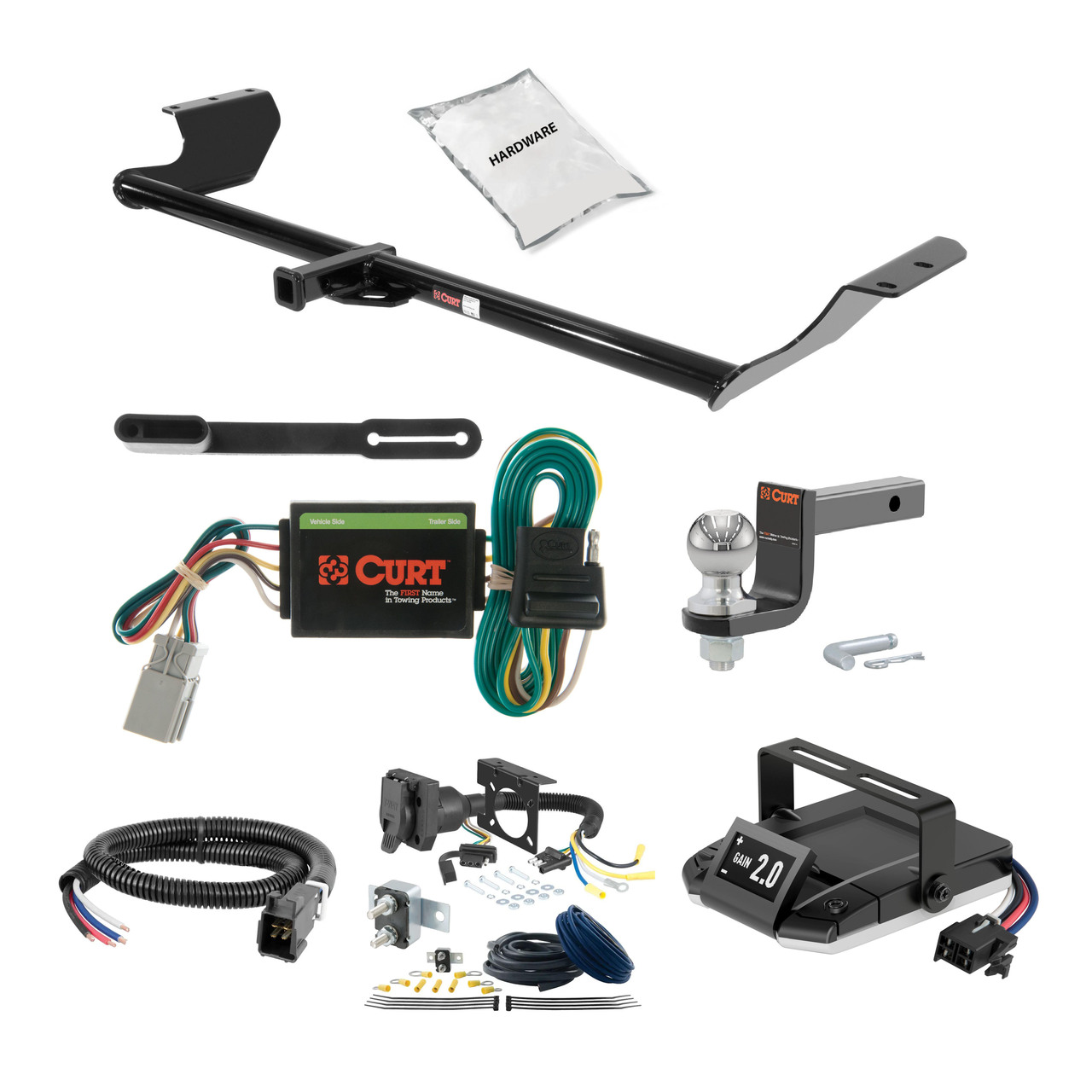 18-24 HONDA Odyssey 2 CURT Trailer Hitch + Assure Proportional Brake Controller Kit HBCW1372 thumbnail 0