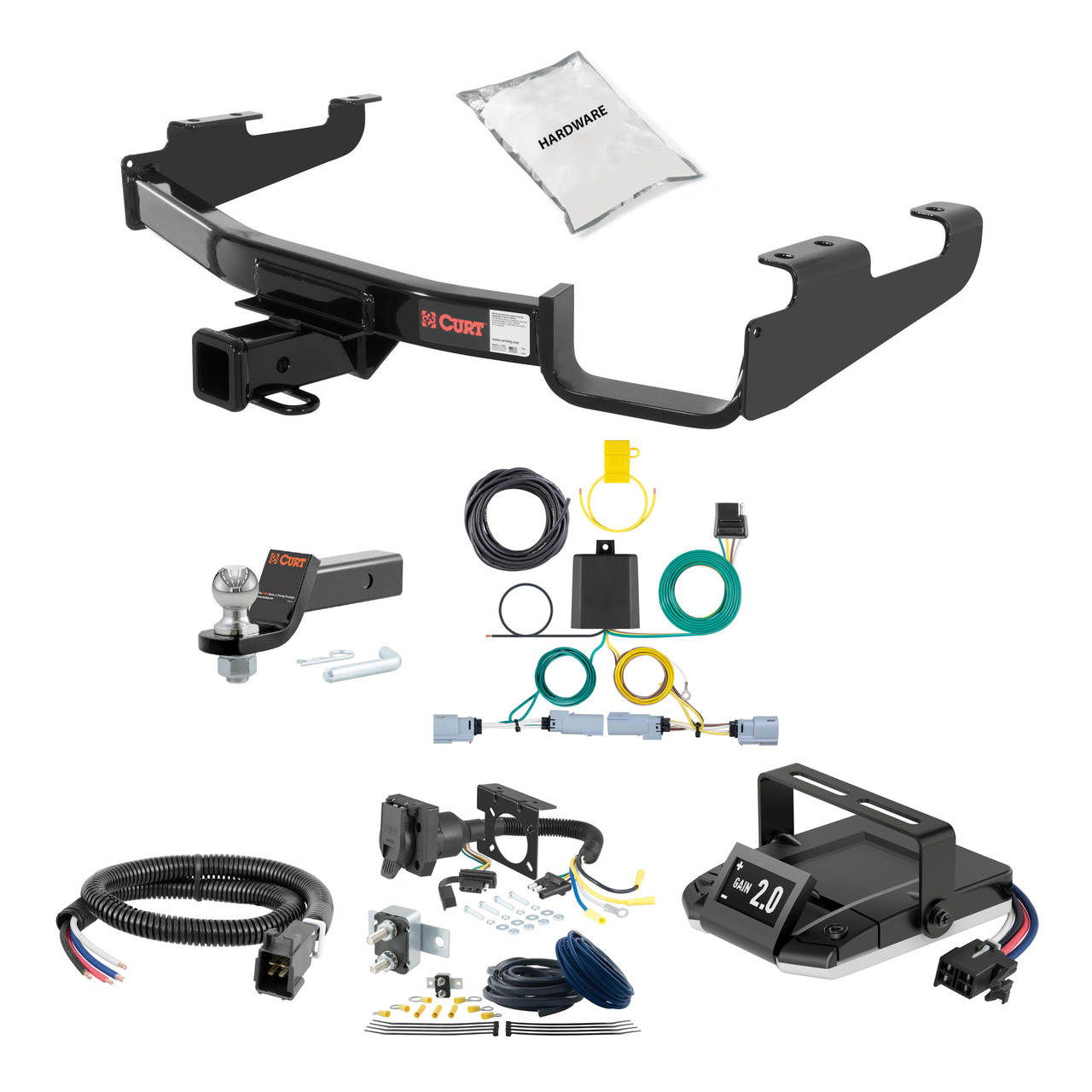 00-03 Chrysler Voyager 2 CURT Trailer Hitch + Assure Proportional Brake Controller Kit HBCW657 thumbnail 0