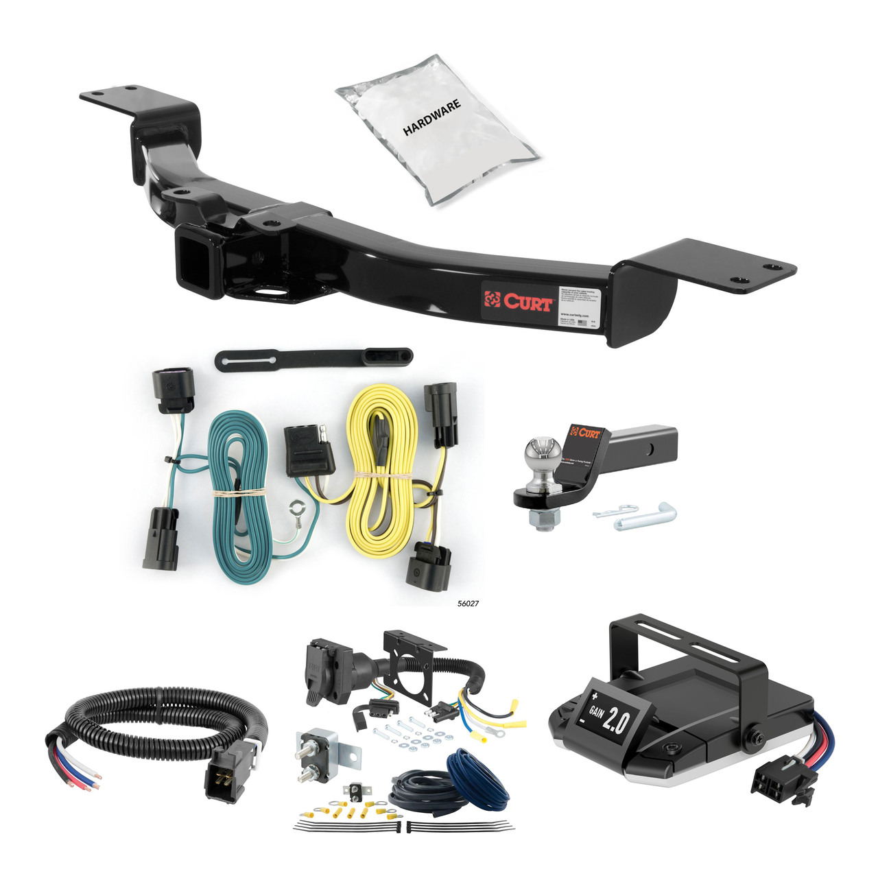 09-17 Chevrolet Traverse 2 CURT Trailer Hitch + Assure Proportional Brake Controller Kit HBCW611 thumbnail 0