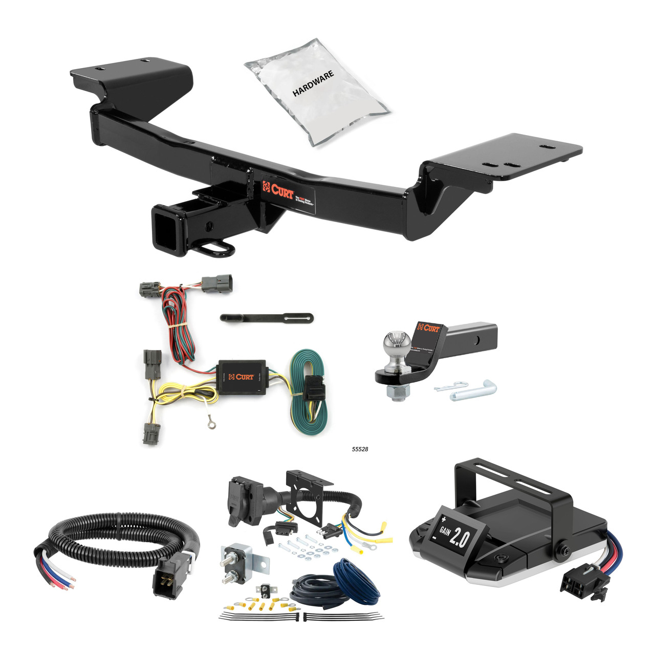 10-15 Hyundai Tucson 2 CURT Trailer Hitch + Assure Proportional Brake Controller Kit HBCW1459 thumbnail 0