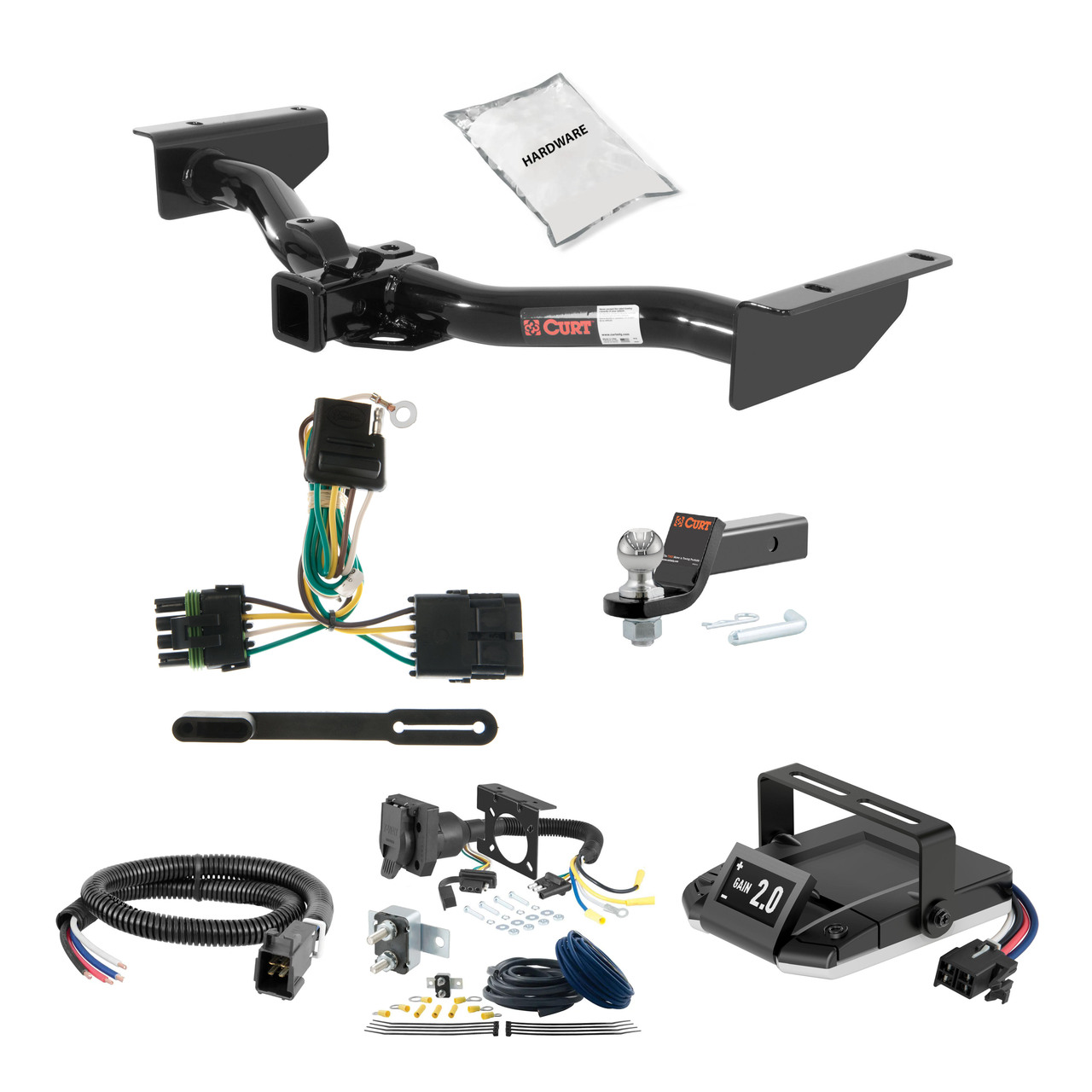 07-14 Chevrolet Tahoe Police package 2 CURT Trailer Hitch + Assure Proportional Brake Controller Kit HBCW594 thumbnail 0