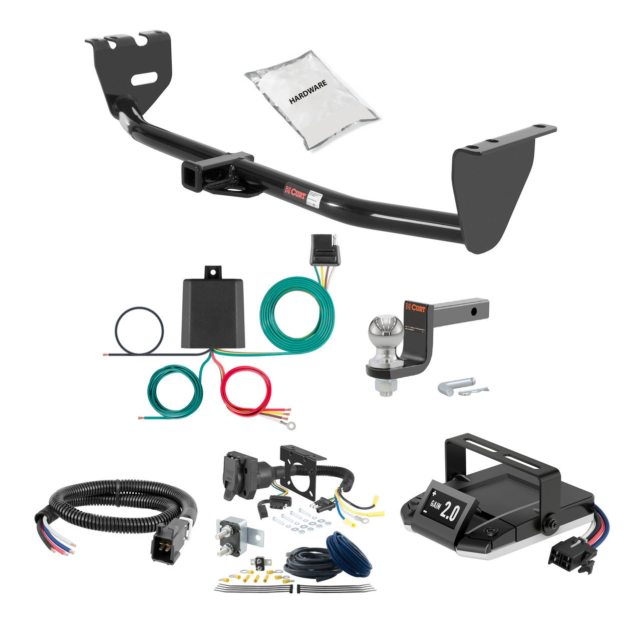 08-10 Volvo V70  2 CURT Trailer Hitch + Assure Proportional Brake Controller Kit HBCW2554 thumbnail 0