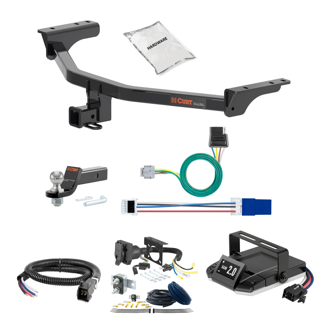 04-10 Infiniti QX56 2 CURT Trailer Hitch + Assure Proportional Brake Controller Kit HBCW1494 thumbnail 0