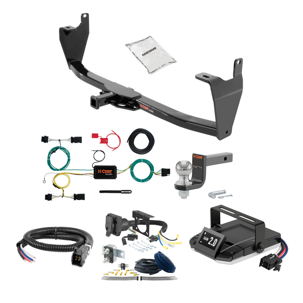 07-10 JEEP Patriot 2 CURT Trailer Hitch + Assure Proportional Brake Controller Kit HBCW1570 thumbnail 0