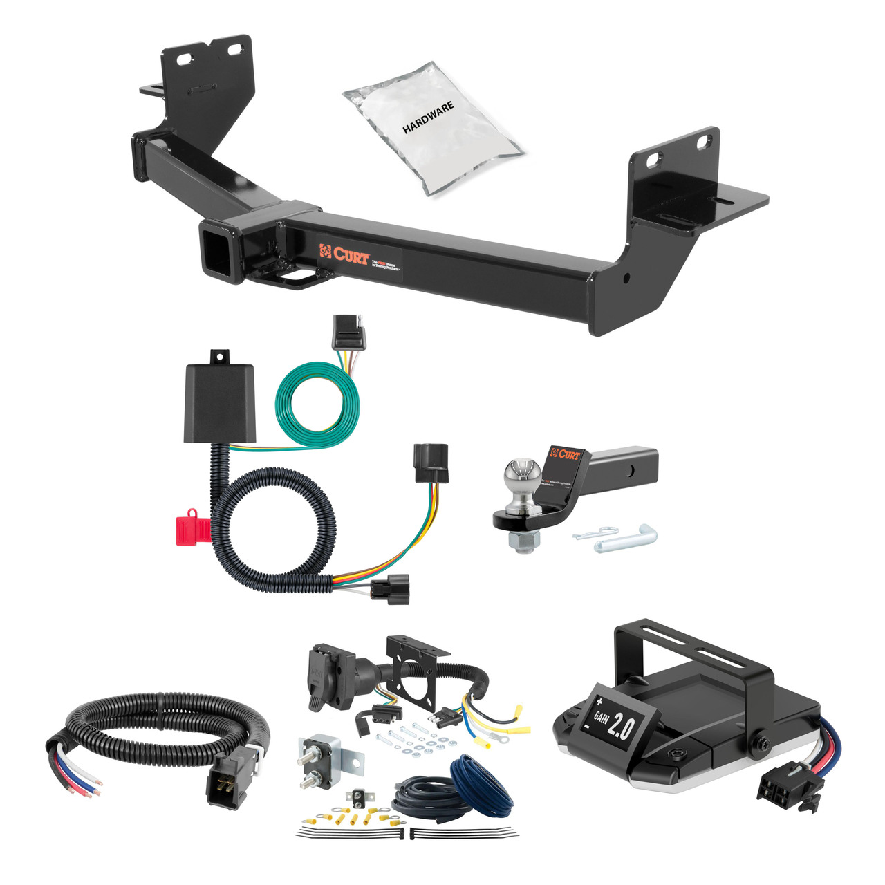 19-20 Hyundai Santa Fe 2 CURT Trailer Hitch + Assure Proportional Brake Controller Kit HBCW1438 thumbnail 0