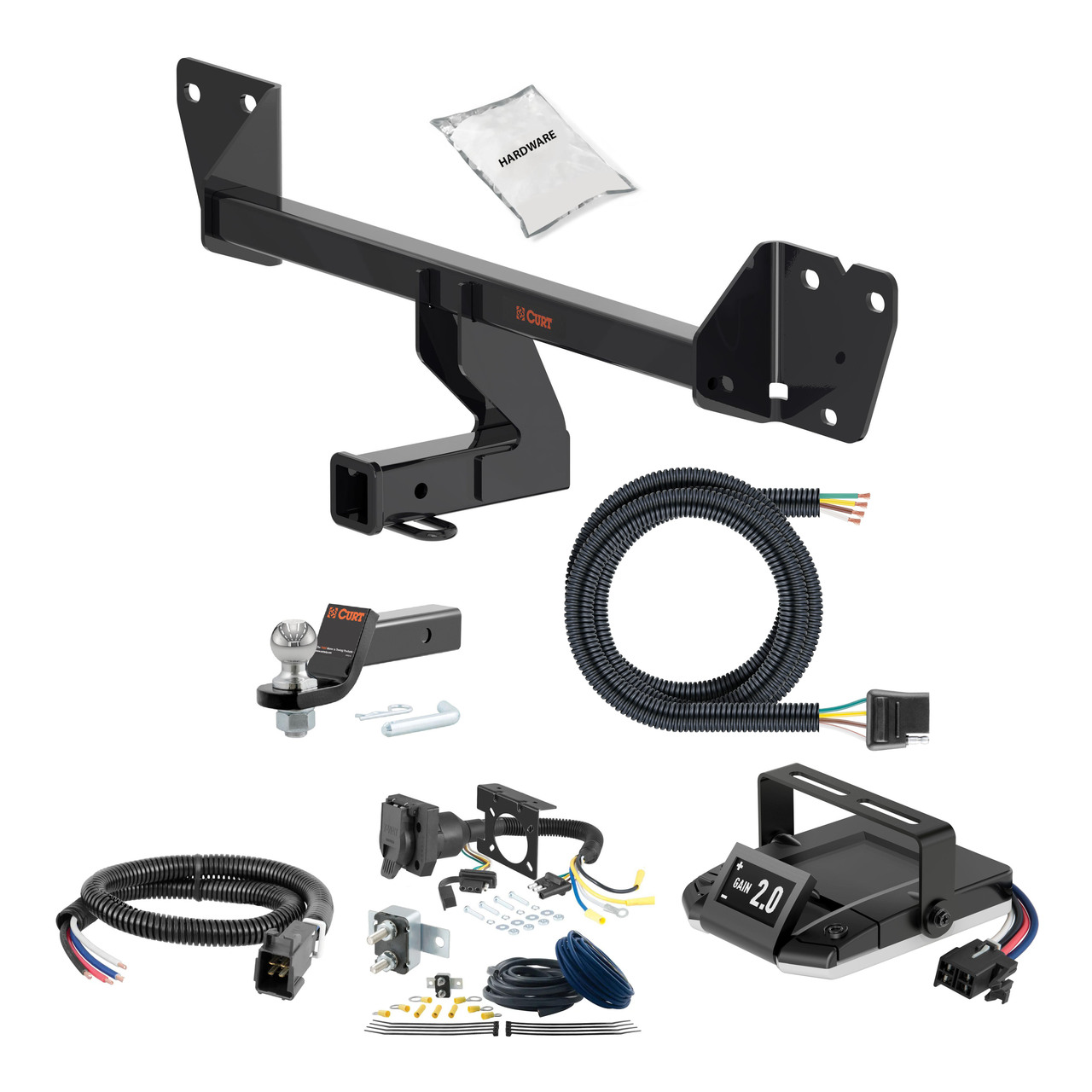 21-24 Chevrolet Trailblazer 1.25 CURT Trailer Hitch + Assure Proportional Brake Controller Kit HBCW604 thumbnail 0