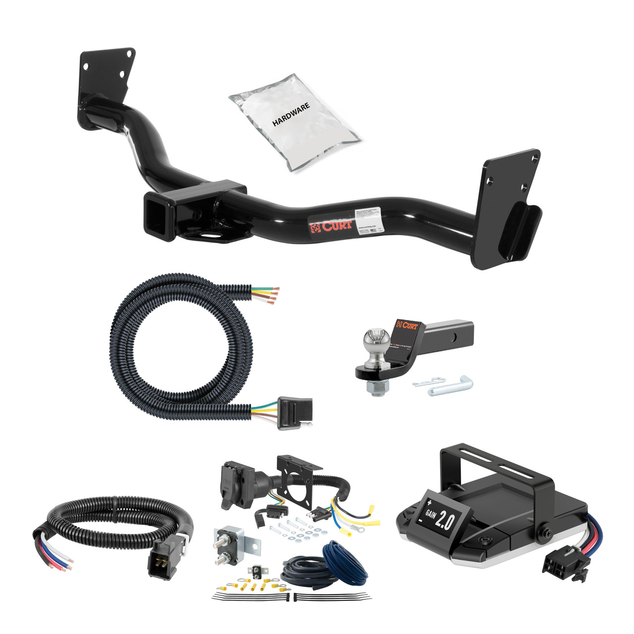 99-01 Chevrolet Trailblazer 2 CURT Trailer Hitch + Assure Proportional Brake Controller Kit HBCW606 thumbnail 0