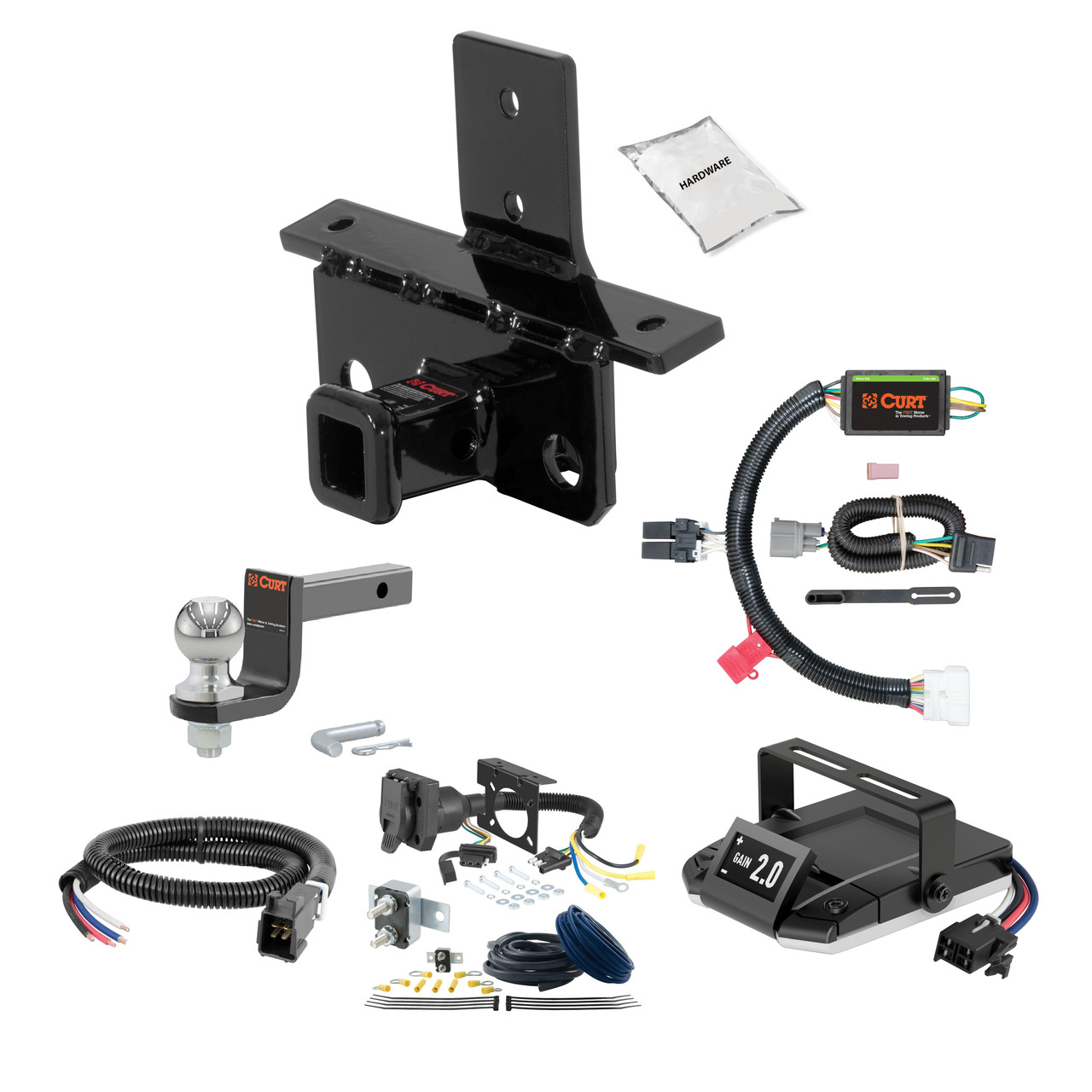 03-03 HONDA Pilot 1.25 CURT Trailer Hitch + Assure Proportional Brake Controller Kit HBCW1383 thumbnail 0