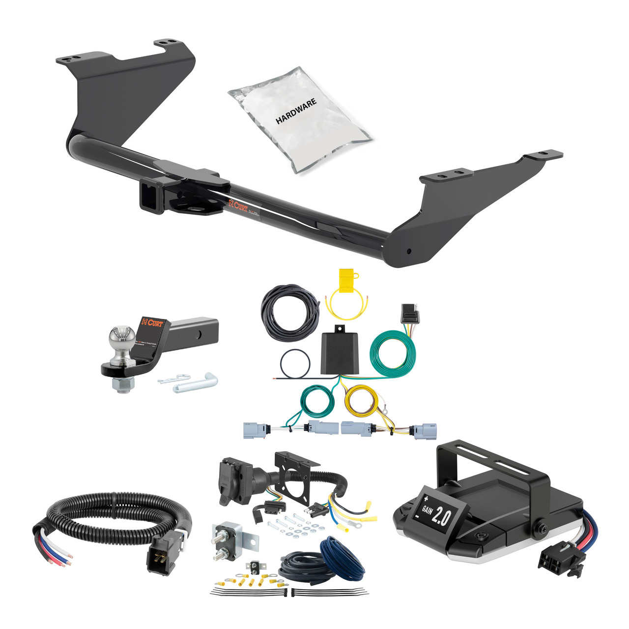 17-24 Chrysler Voyager 1.25 CURT Trailer Hitch + Assure Proportional Brake Controller Kit HBCW655 thumbnail 0