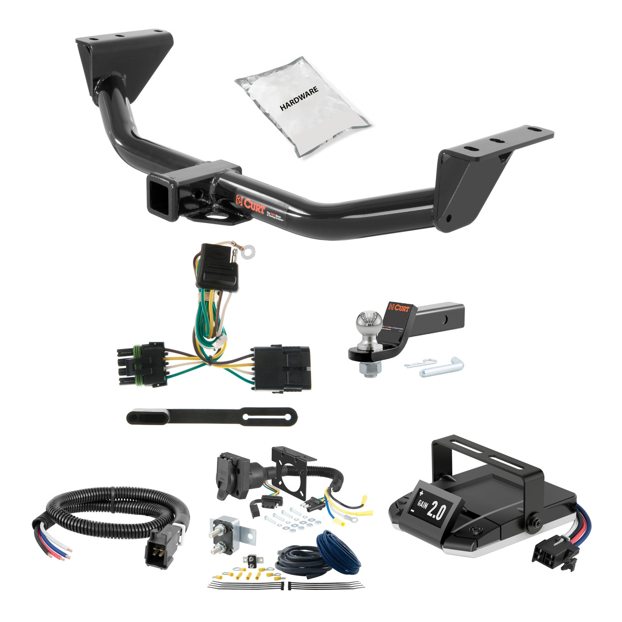 73-91 Chevrolet   2 CURT Trailer Hitch + Assure Proportional Brake Controller Kit HBCW593 thumbnail 0