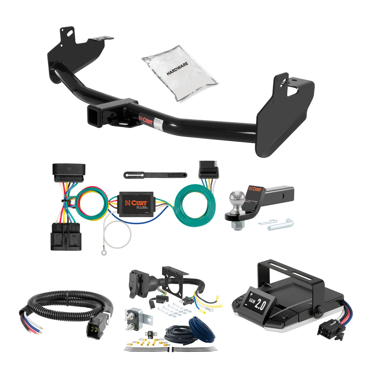 07-08 ISUZU I-290 2 CURT Trailer Hitch + Assure Proportional Brake Controller Kit HBCW1511 thumbnail 0