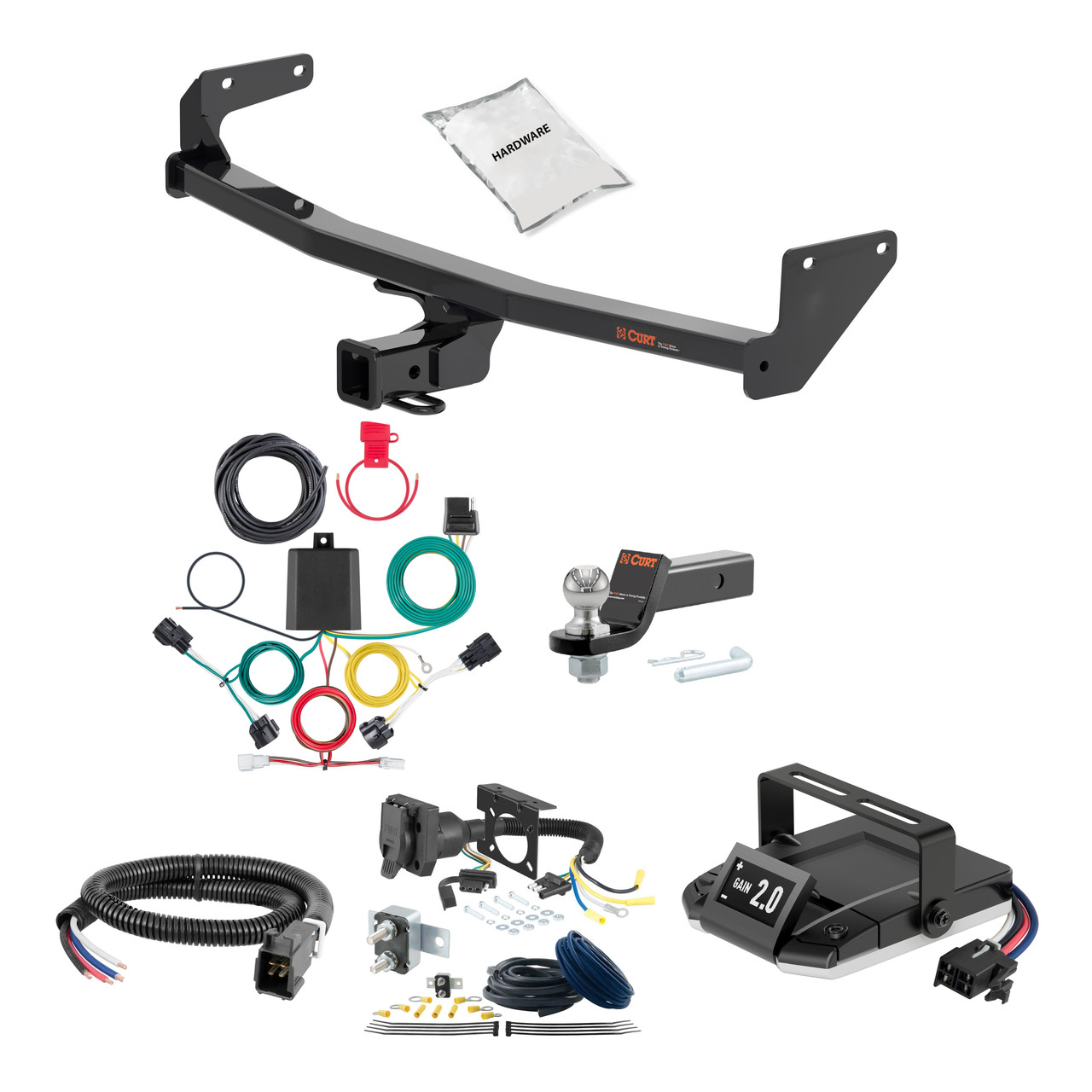 06-09 KIA Magentis 1.25 CURT Trailer Hitch + Assure Proportional Brake Controller Kit HBCW1596 thumbnail 0
