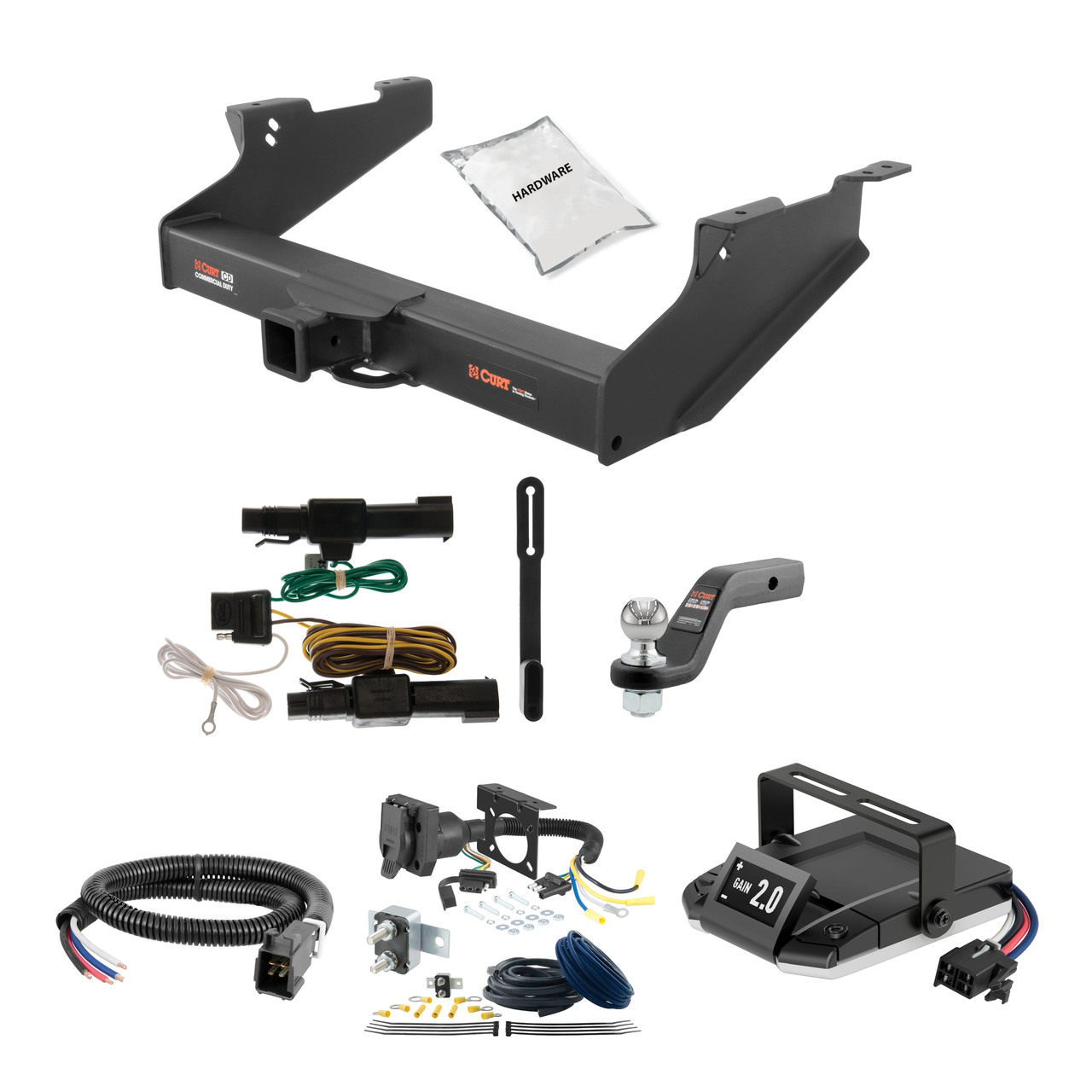 03-08 Dodge Ram 1500  Will not fit with factory receiver (built in or after 11/02) 2 CURT Trailer Hitch + Assure Proportional Brake Controller Kit HBCW716 thumbnail 0