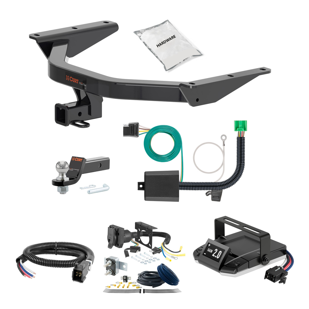 94-97 HONDA Passport 2 CURT Trailer Hitch + Assure Proportional Brake Controller Kit HBCW1379 thumbnail 0