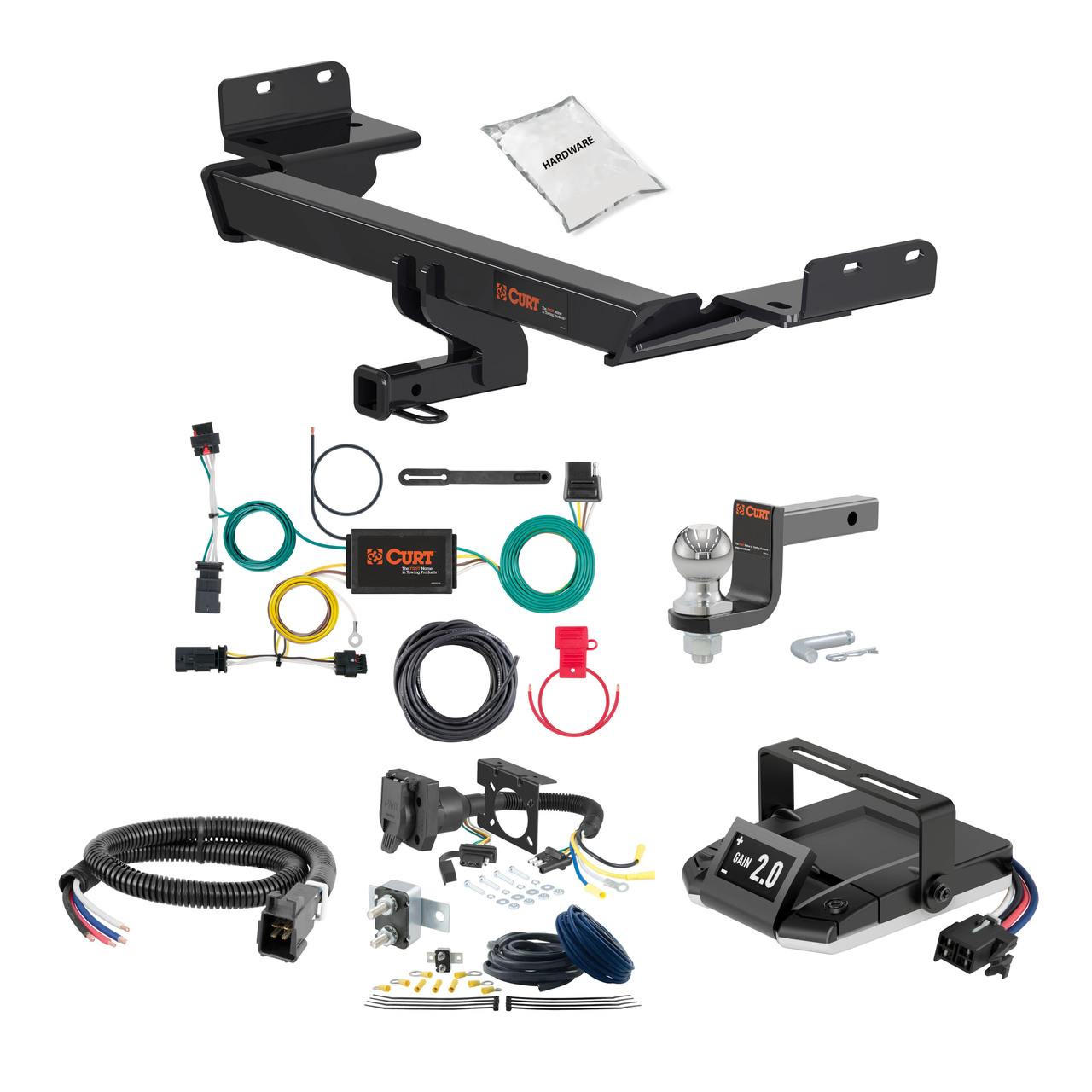 18-24 JEEP Compass 2 CURT Trailer Hitch + Assure Proportional Brake Controller Kit HBCW1541 thumbnail 0