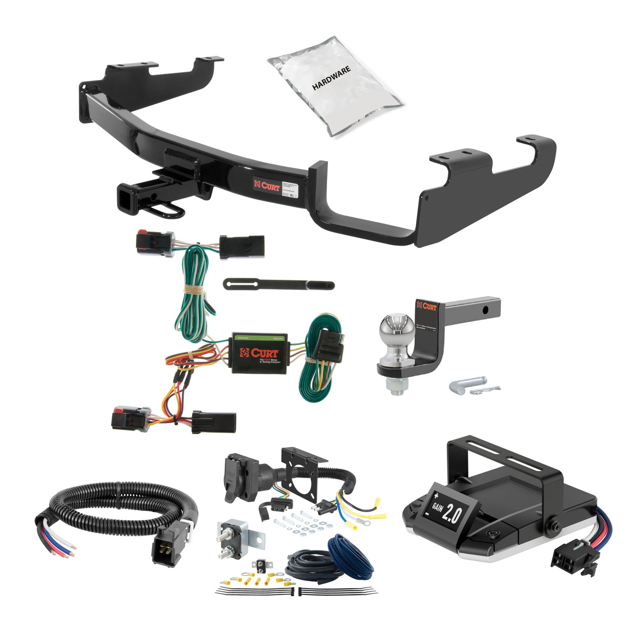04-07 Dodge Grand Caravan With Stow 'n Go 2 CURT Trailer Hitch + Assure Proportional Brake Controller Kit HBCW698 thumbnail 0