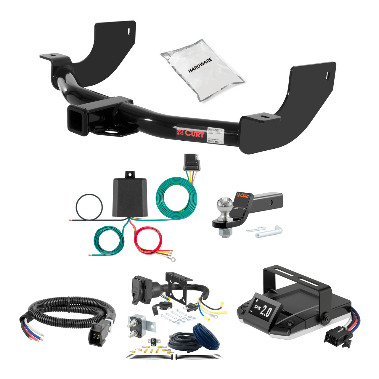 06-13 Land Rover Range Rover Sport HSE 2 CURT Trailer Hitch + Assure Proportional Brake Controller Kit HBCW1656 thumbnail 0