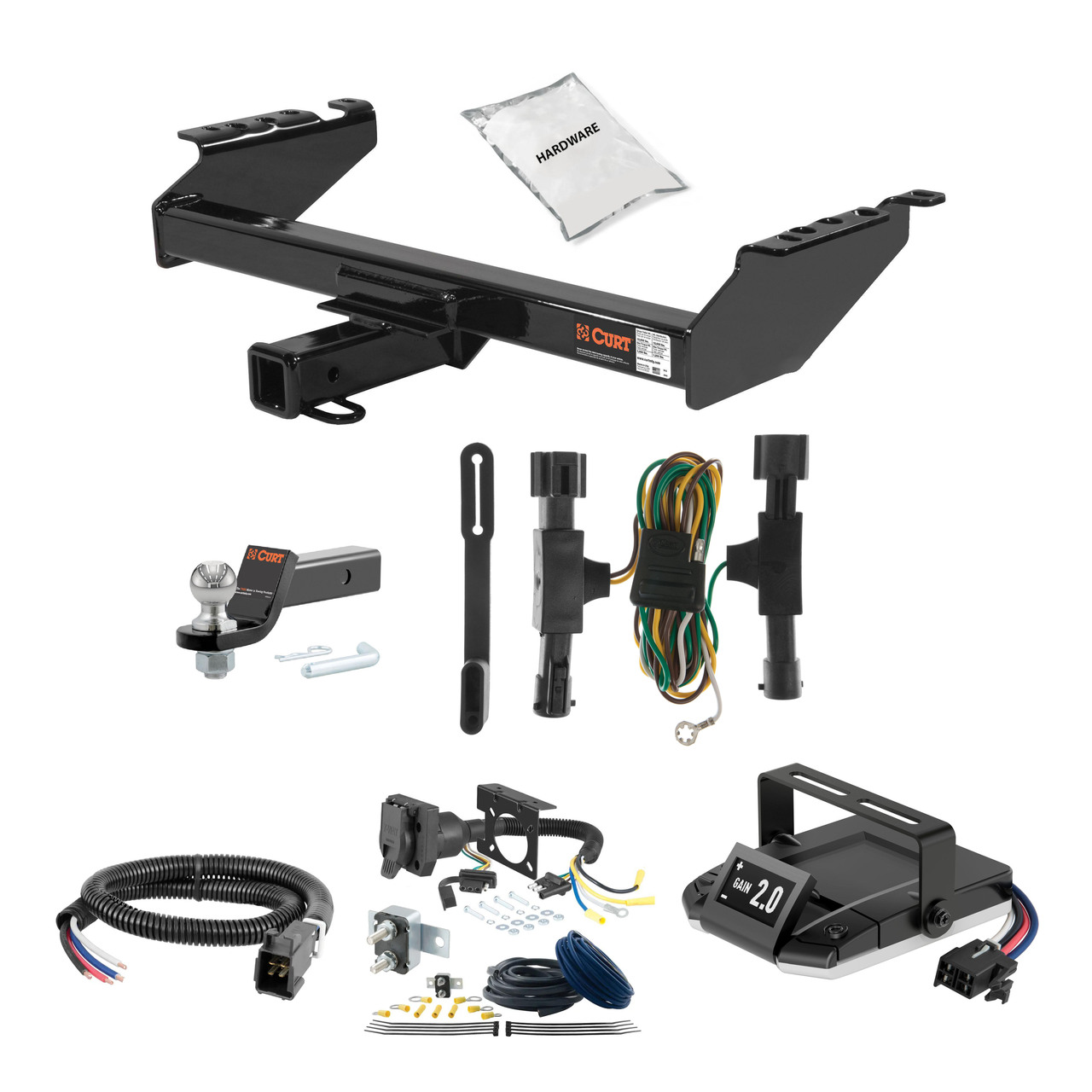 78-96 Ford Bronco 2 CURT Trailer Hitch + Assure Proportional Brake Controller Kit HBCW786 thumbnail 0