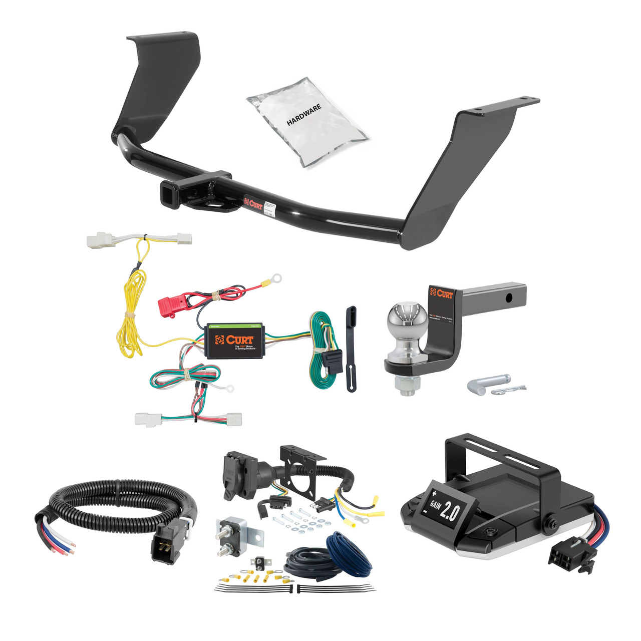 07-10 Hyundai Entourage 2 CURT Trailer Hitch + Assure Proportional Brake Controller Kit HBCW1417 thumbnail 0