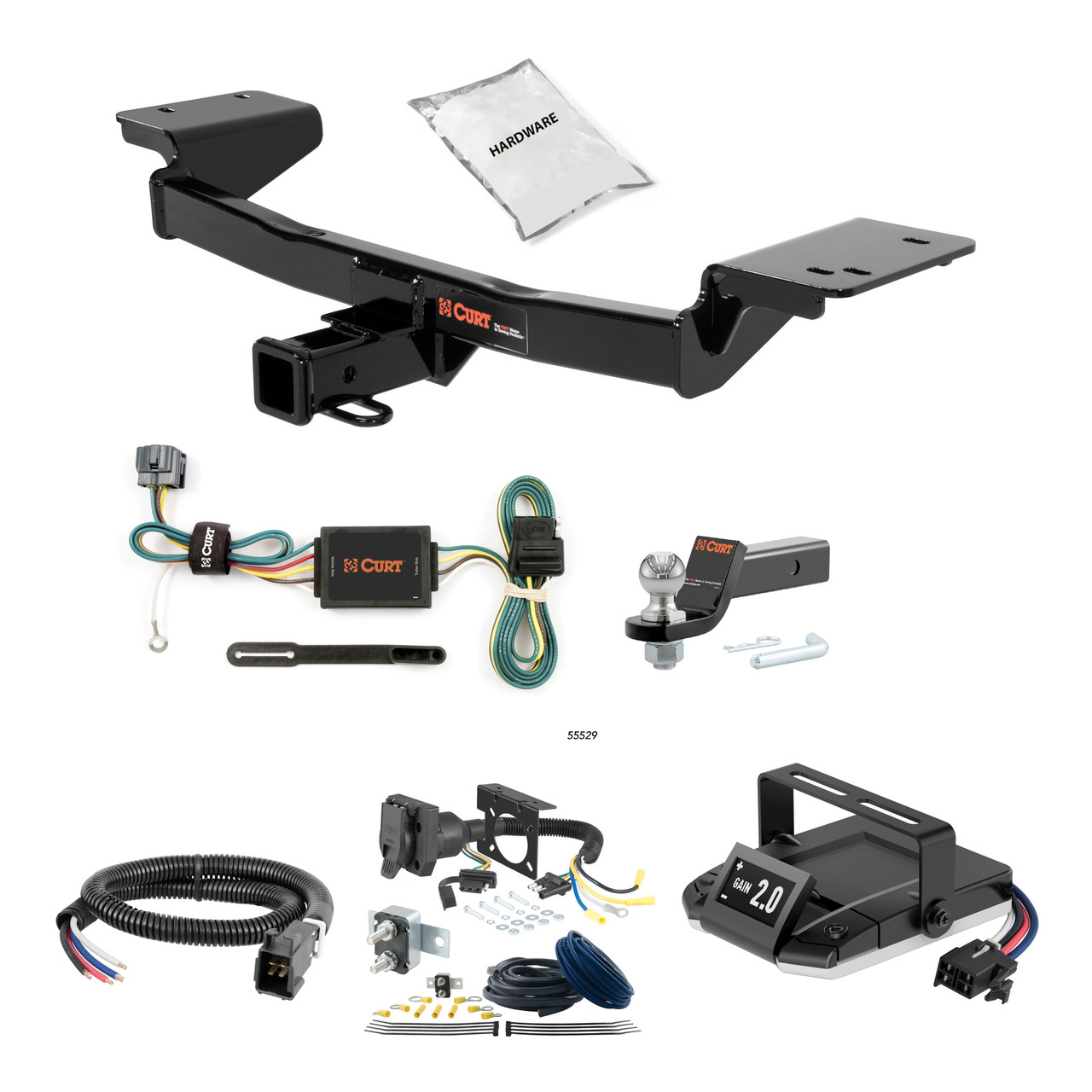 17-22 KIA Sportage 2 CURT Trailer Hitch + Assure Proportional Brake Controller Kit HBCW1636 thumbnail 0