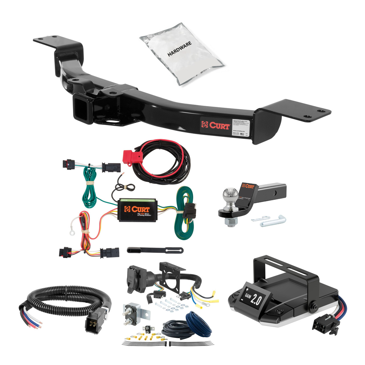 09-17 Chevrolet Traverse 2 CURT Trailer Hitch + Assure Proportional Brake Controller Kit HBCW610 thumbnail 0