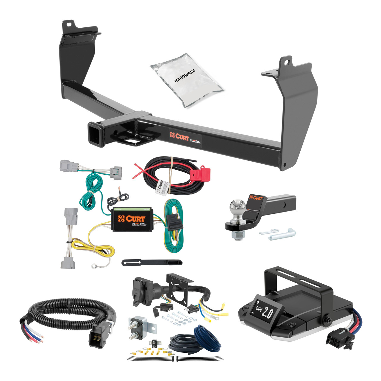 19-23 JEEP Cherokee 2 CURT Trailer Hitch + Assure Proportional Brake Controller Kit HBCW1530 thumbnail 0