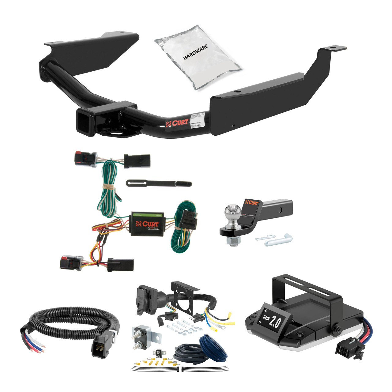 98-03 Dodge Durango 2 CURT Trailer Hitch + Assure Proportional Brake Controller Kit HBCW693 thumbnail 0