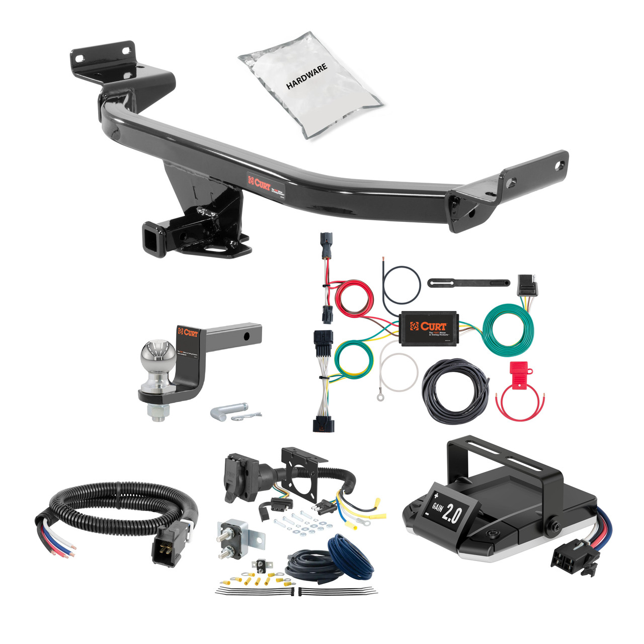 23-24 KIA Sportage 2 CURT Trailer Hitch + Assure Proportional Brake Controller Kit HBCW1634 thumbnail 0