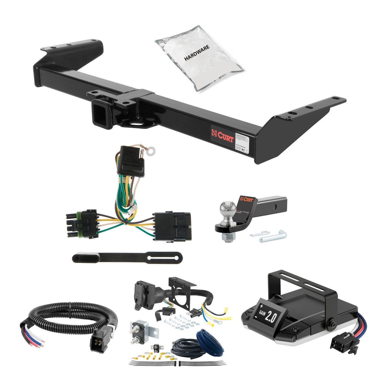 03-06 Chevrolet Tahoe 2 CURT Trailer Hitch + Assure Proportional Brake Controller Kit HBCW596 thumbnail 0