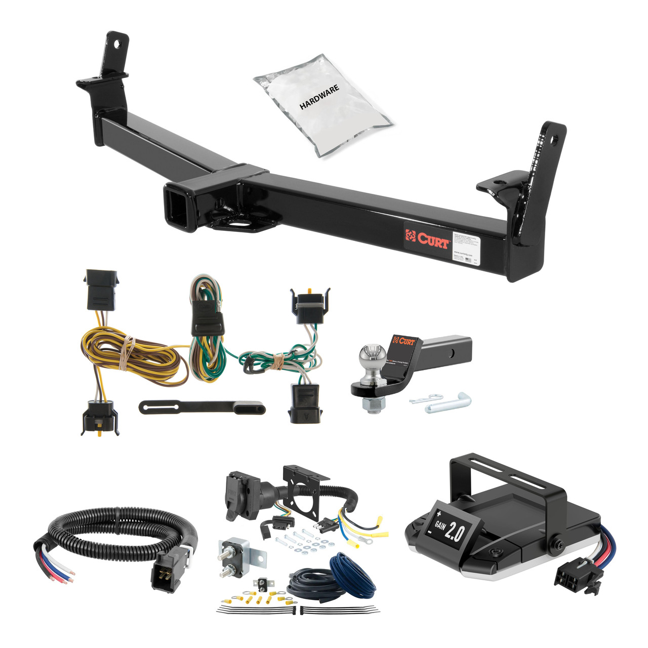 91-94 Ford Explorer 2 CURT Trailer Hitch + Assure Proportional Brake Controller Kit HBCW839 thumbnail 0