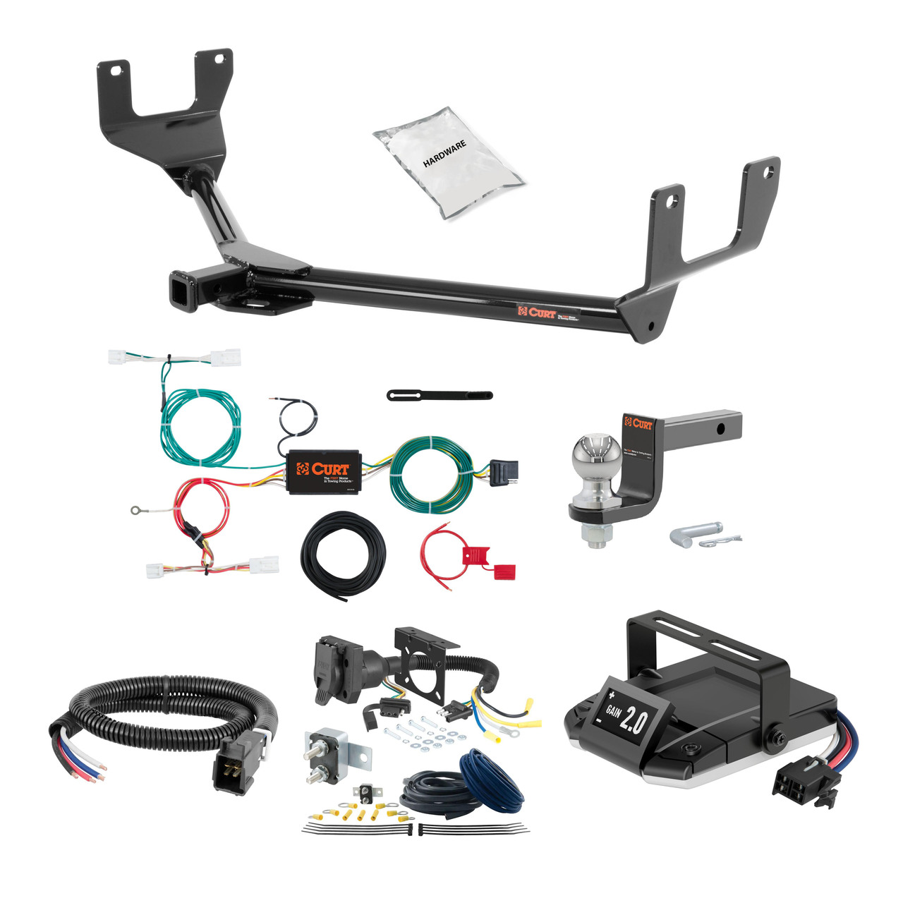 15-17 Lexus NX200t 2 CURT Trailer Hitch + Assure Proportional Brake Controller Kit HBCW1687 thumbnail 0
