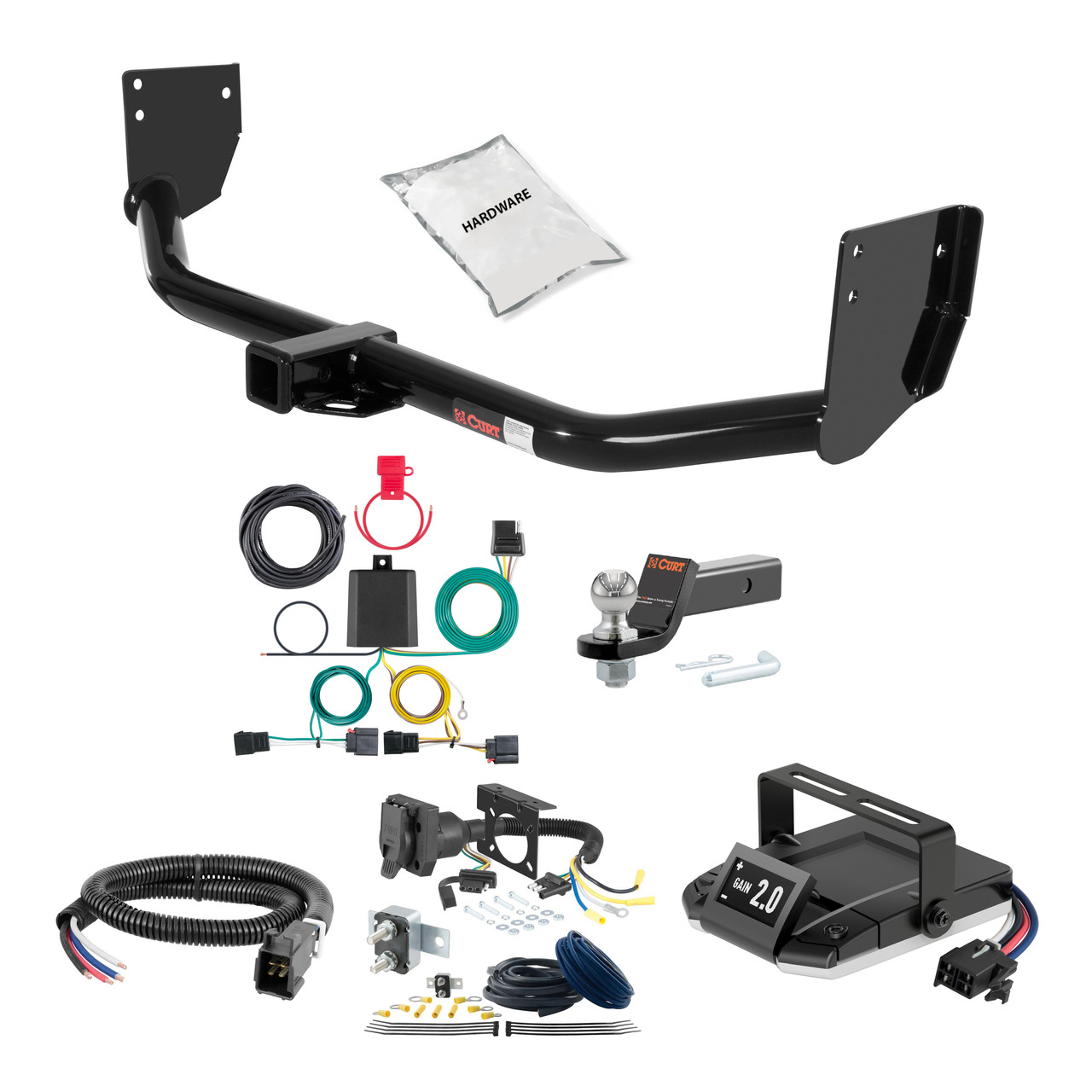 04-09 Dodge Durango 2 CURT Trailer Hitch + Assure Proportional Brake Controller Kit HBCW690 thumbnail 0