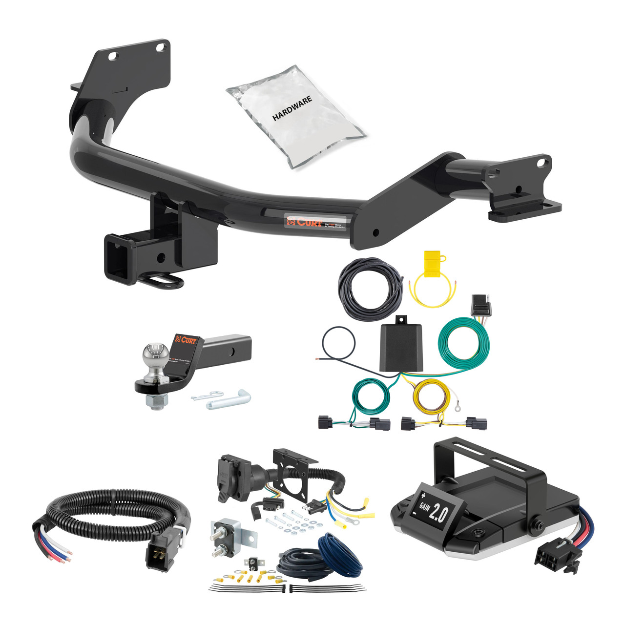 20-24 KIA Telluride 2 CURT Trailer Hitch + Assure Proportional Brake Controller Kit HBCW1644 thumbnail 0