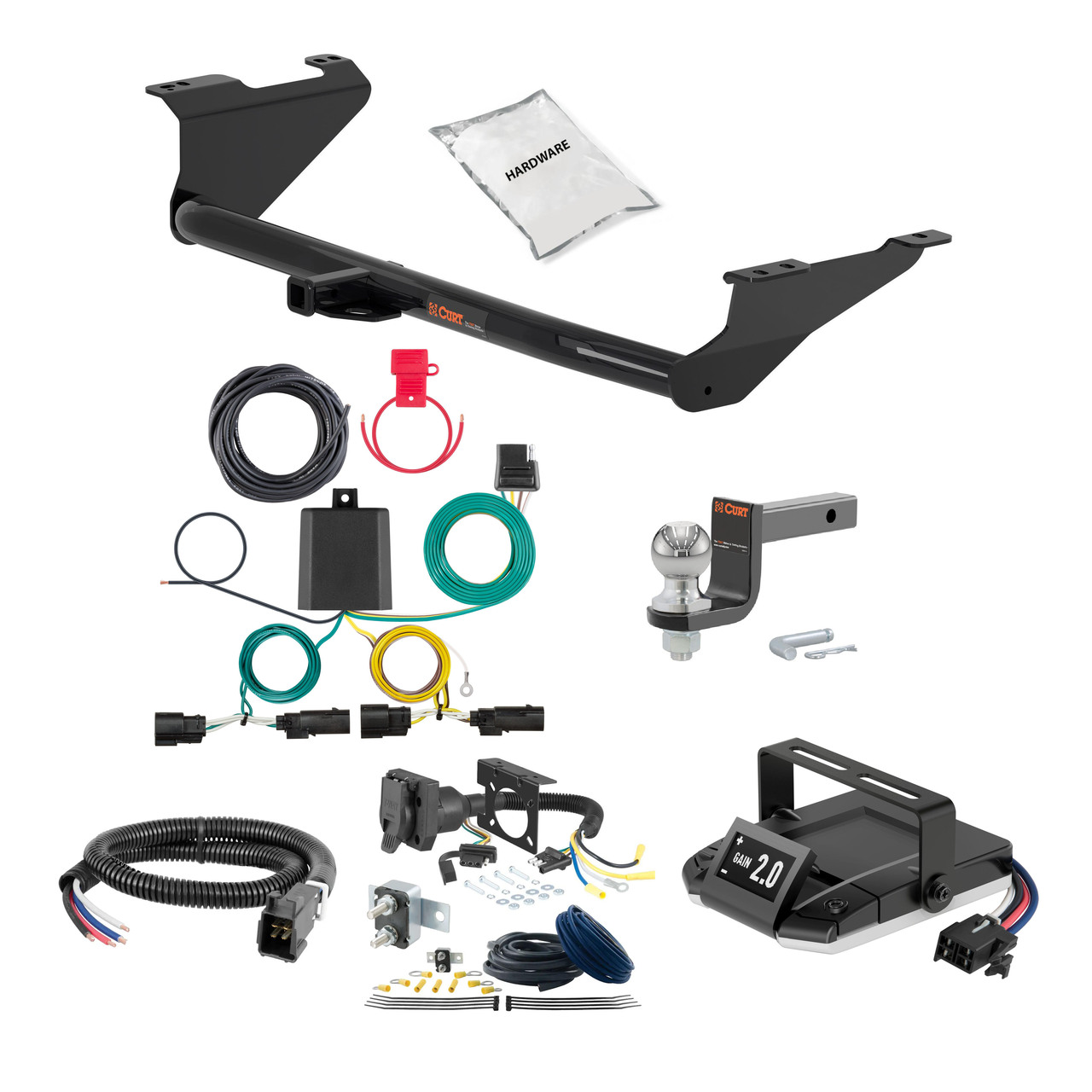 99-01 Chrysler LHS 1.25 CURT Trailer Hitch + Assure Proportional Brake Controller Kit HBCW638 thumbnail 0
