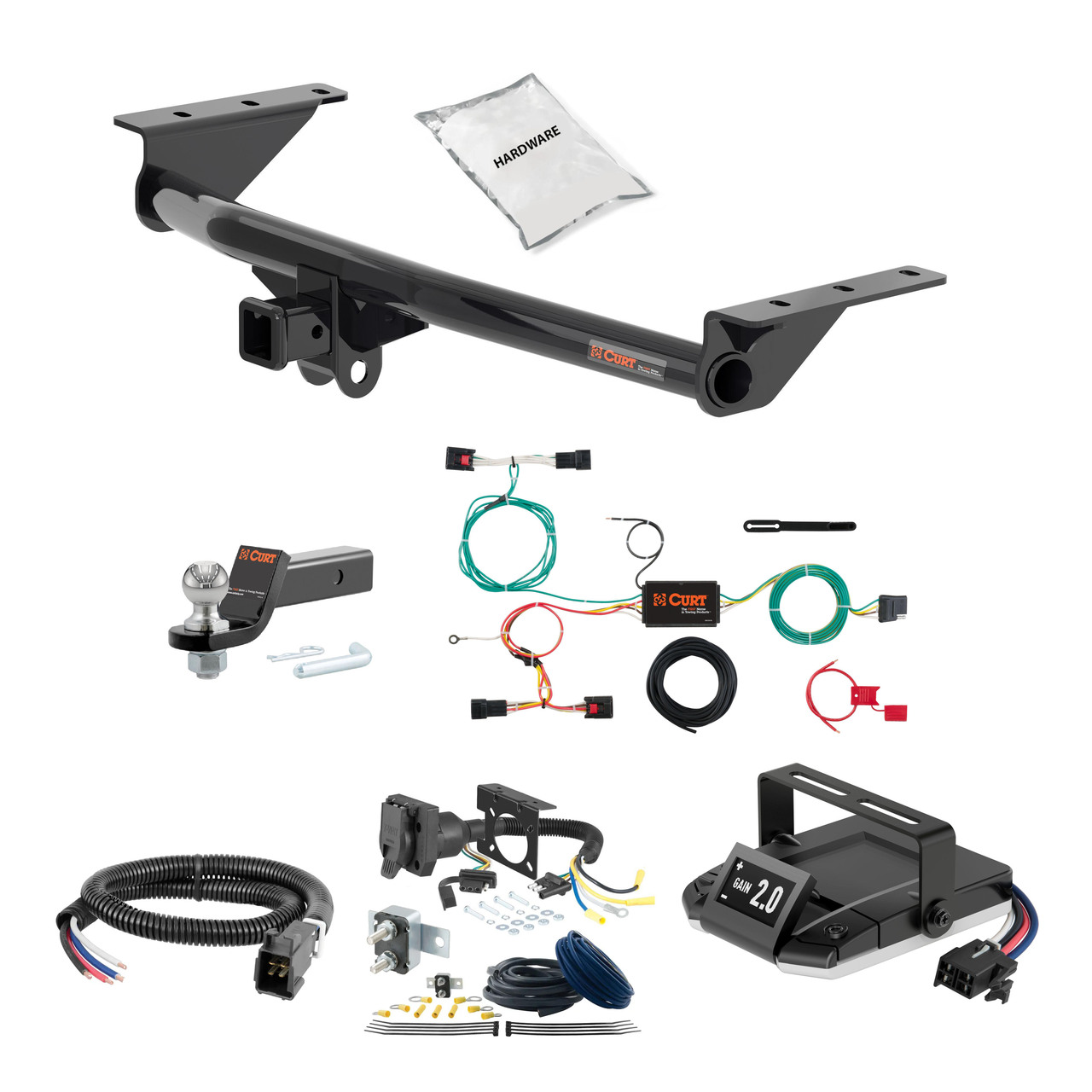 98-04 Land Rover Discovery 2 CURT Trailer Hitch + Assure Proportional Brake Controller Kit HBCW1649 thumbnail 0