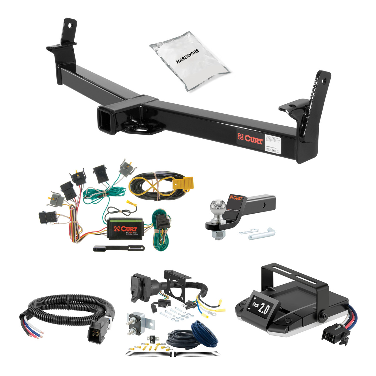 95-01 Ford Explorer 2 CURT Trailer Hitch + Assure Proportional Brake Controller Kit HBCW836 thumbnail 0