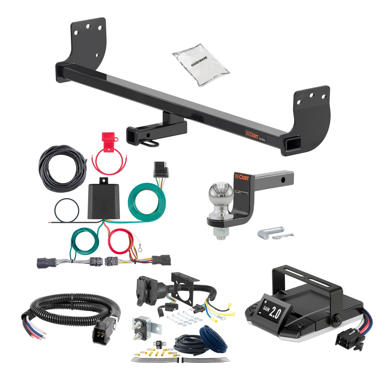 02-05 KIA Sedona 2 CURT Trailer Hitch + Assure Proportional Brake Controller Kit HBCW1619 thumbnail 0