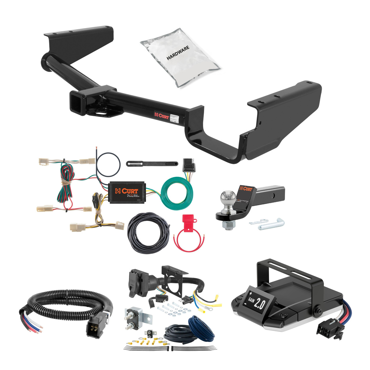 99-03 Lexus RX300  2 CURT Trailer Hitch + Assure Proportional Brake Controller Kit HBCW1698 thumbnail 0