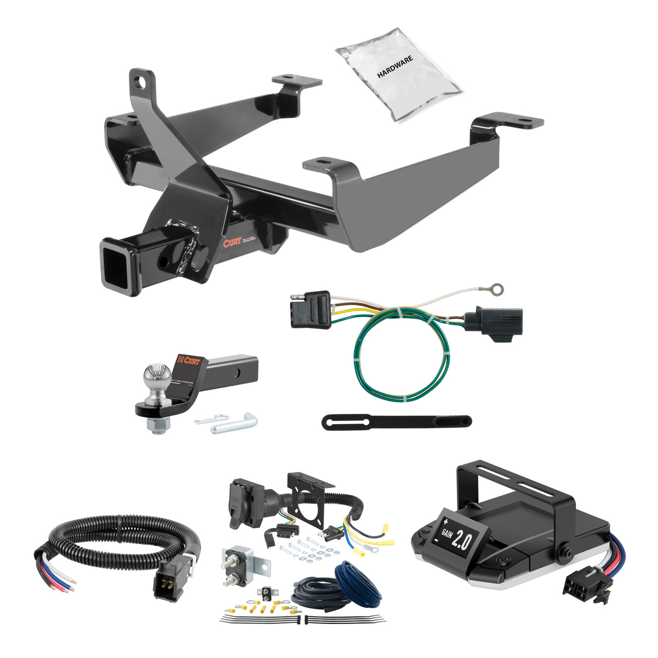 12-19 Land Rover Range Rover Evoque Excluding convertible 2 CURT Trailer Hitch + Assure Proportional Brake Controller Kit HBCW1654 thumbnail 0