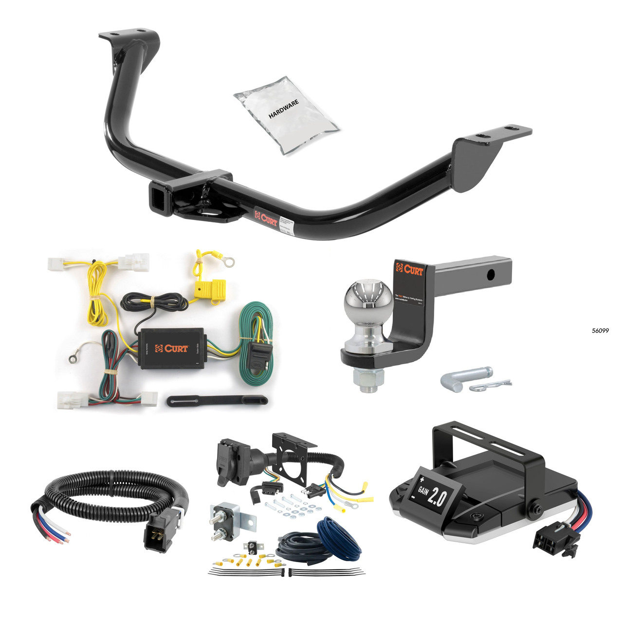 06-13 Lexus LEXUS HSE 2 CURT Trailer Hitch + Assure Proportional Brake Controller Kit HBCW1657 thumbnail 0