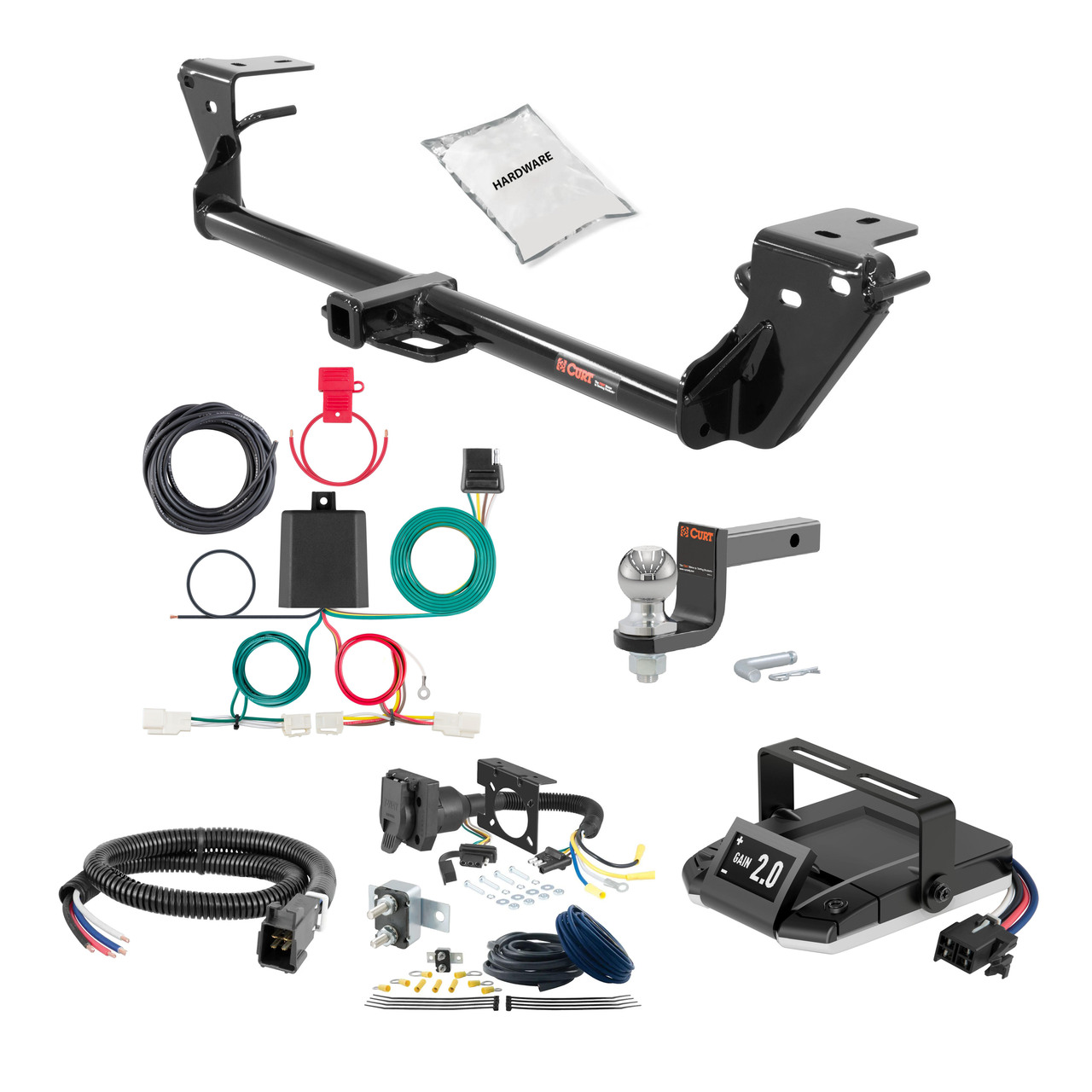 97-03 Lexus ES300 1.25 CURT Trailer Hitch + Assure Proportional Brake Controller Kit HBCW1659 thumbnail 0